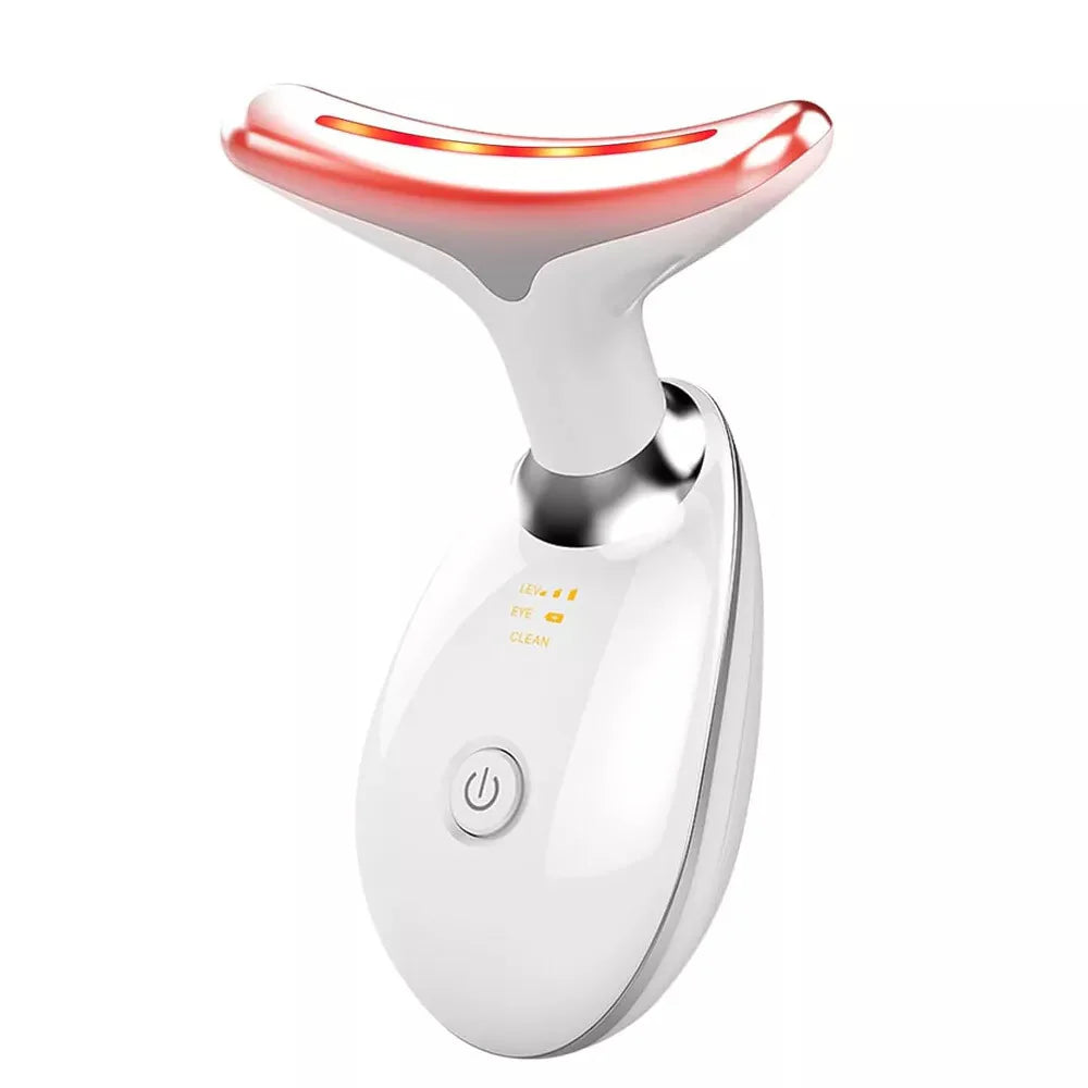 Ninthwave Neck & Face LED Massager – 7-Color Light, Warm Therapy, 3 Massage Modes