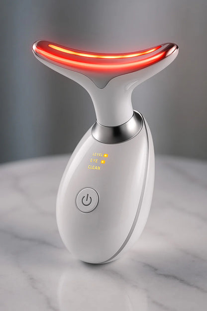 Ninthwave Neck & Face LED Massager – 7-Color Light, Warm Therapy, 3 Massage Modes