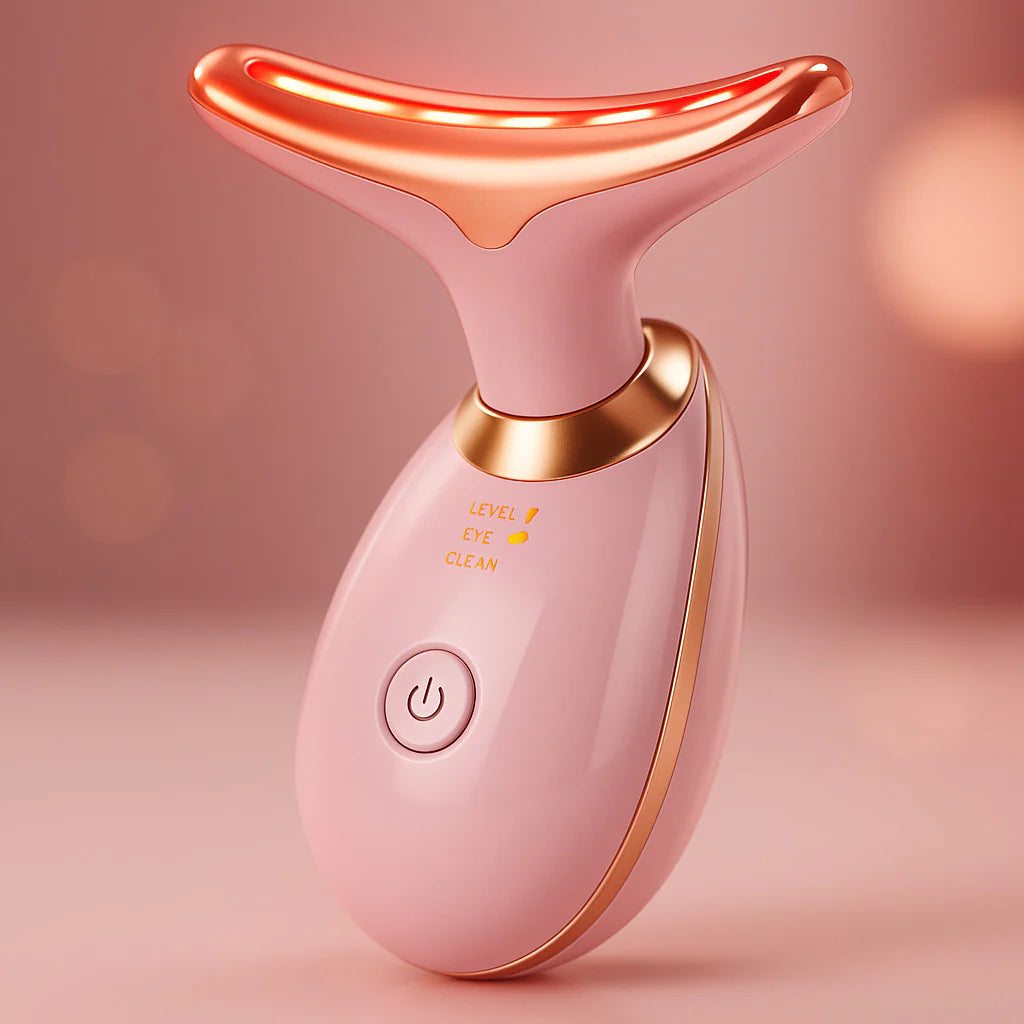 Ninthwave Neck & Face LED Massager – 7-Color Light, Warm Therapy, 3 Massage Modes